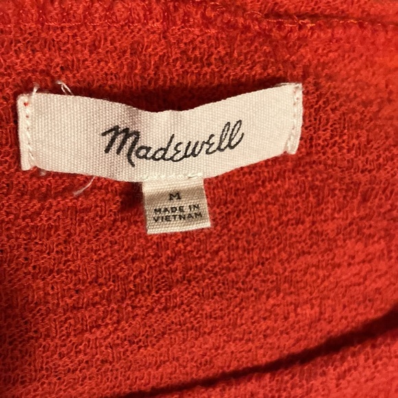 2 for $25 MADEWELL Shirt Texture & Thread Modern Side-Tie Top Women’s Size M - Picture 4 of 8